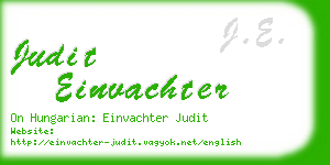 judit einvachter business card